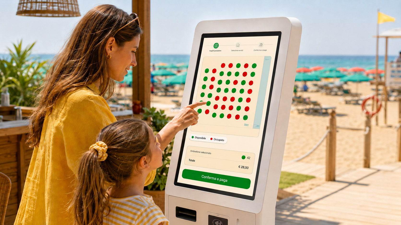 Prenotazione self-service tramite Totem Kiosco